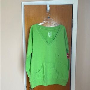 Avenue Green V-Neck Sweater Lightweight Casual & matching tank top NWT!!